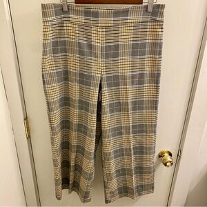 Rachel Zoe Wide Leg Plaid Pants Size 8